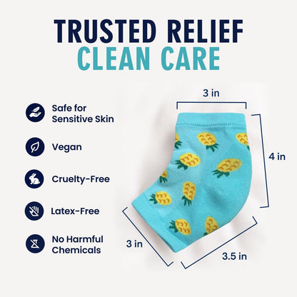 Dr. Frederick's Original Moisturizing Heel Socks for Cracked Heel Treatment - 3 Pairs - Stop Cracked Heels in Their Tracks - Summer Print Dr. Frederick's Original 