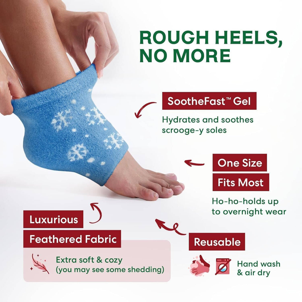 Dr. Frederick&#39;s Original Moisturizing Fuzzy Heel Socks - 3 Pairs - Cozy Gel-Lined Sleep Socks for Women &amp; Men - Soothing Dry, Cracked Feet - Cracked Heel Repair (Holiday Special Edition) Dr. Frederick&#39;s Original 