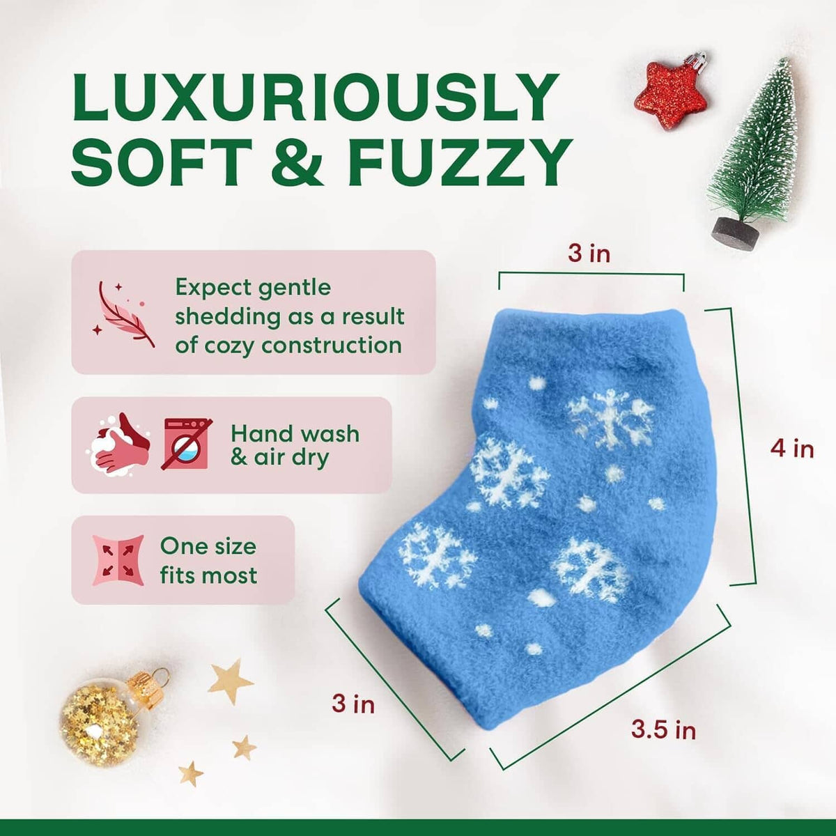 Dr. Frederick&#39;s Original Moisturizing Fuzzy Heel Socks - 3 Pairs - Cozy Gel-Lined Sleep Socks for Women &amp; Men - Soothing Dry, Cracked Feet - Cracked Heel Repair (Holiday Special Edition) Dr. Frederick&#39;s Original 