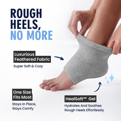 Fuzzy Moisturizing Heel Socks - SootheFast™ Gel - 2 Pairs Moisturizing Therapy Dr. Frederick's Original 