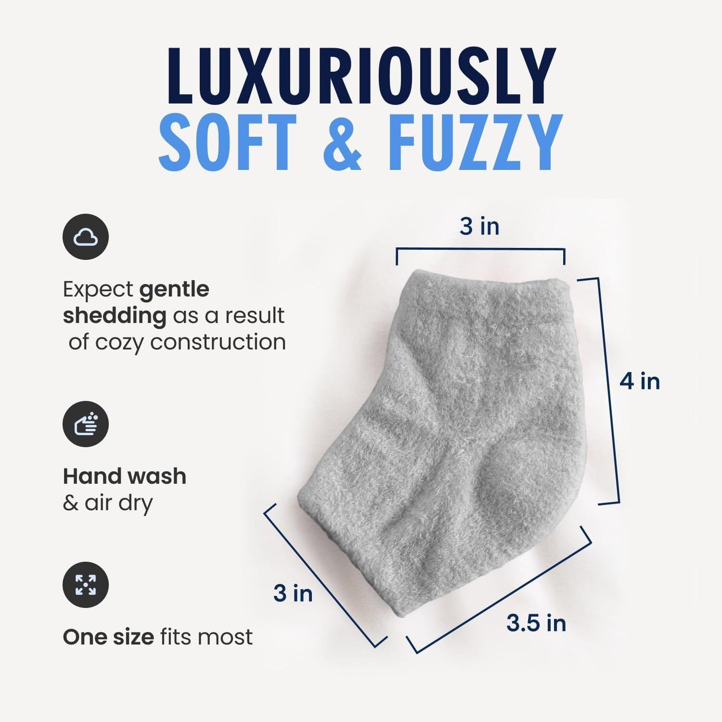 Fuzzy Moisturizing Heel Socks - SootheFast™ Gel - 2 Pairs Moisturizing Therapy Dr. Frederick's Original 