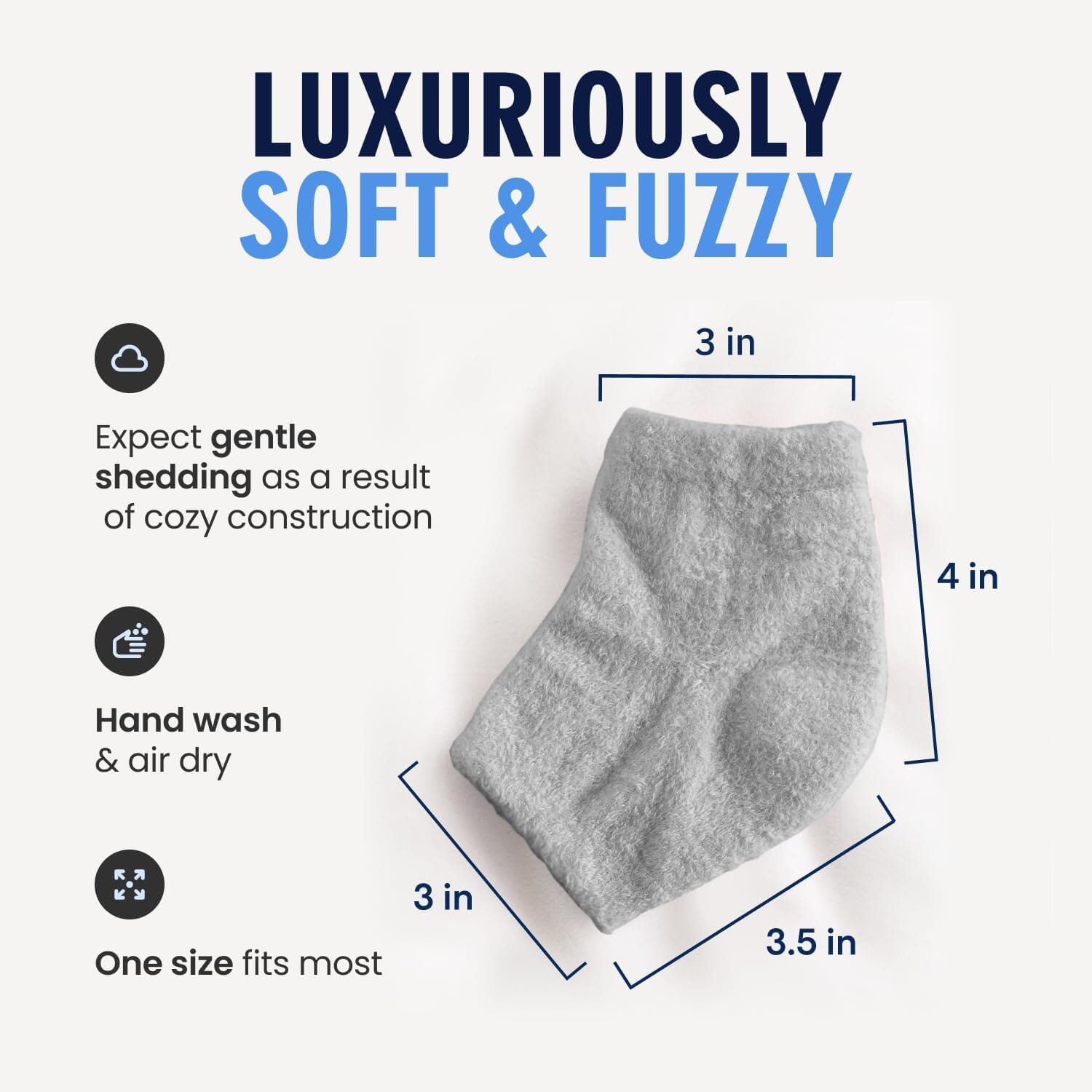 Fuzzy Moisturizing Heel Socks - SootheFast™ Gel - 2 Pairs Moisturizing Therapy Dr. Frederick's Original 
