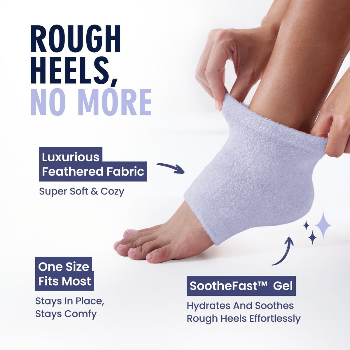 Dr. Frederick&#39;s Original Moisturizing Fuzzy Heel Socks - 2 Pairs - Cozy Gel-Lined Sleep Socks for Women &amp; Men - Soothes Dry, Cracked Feet - Heel Repair Dr. Frederick&#39;s Original 