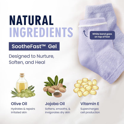 Dr. Frederick's Original Moisturizing Fuzzy Heel Socks - 2 Pairs - Cozy Gel-Lined Sleep Socks for Women & Men - Soothes Dry, Cracked Feet - Heel Repair Dr. Frederick's Original 