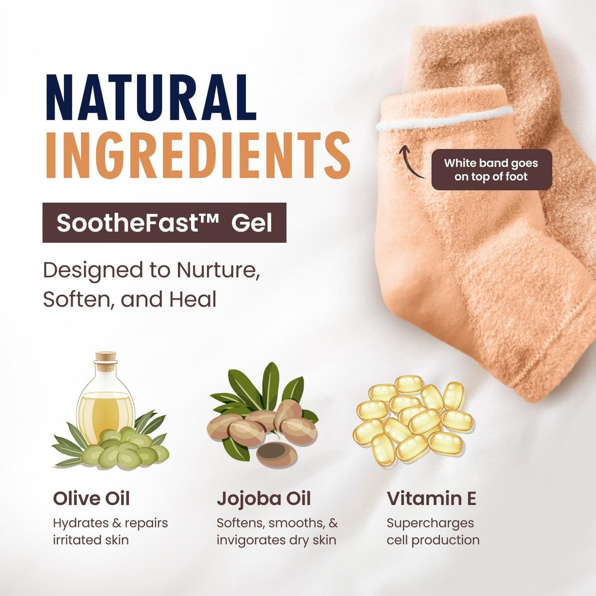 Dr. Frederick&#39;s Original Moisturizing Fuzzy Heel Socks - 2 Pairs - Cozy Gel-Lined Sleep Socks for Women &amp; Men - Soothes Dry, Cracked Feet - Heel Repair Dr. Frederick&#39;s Original 