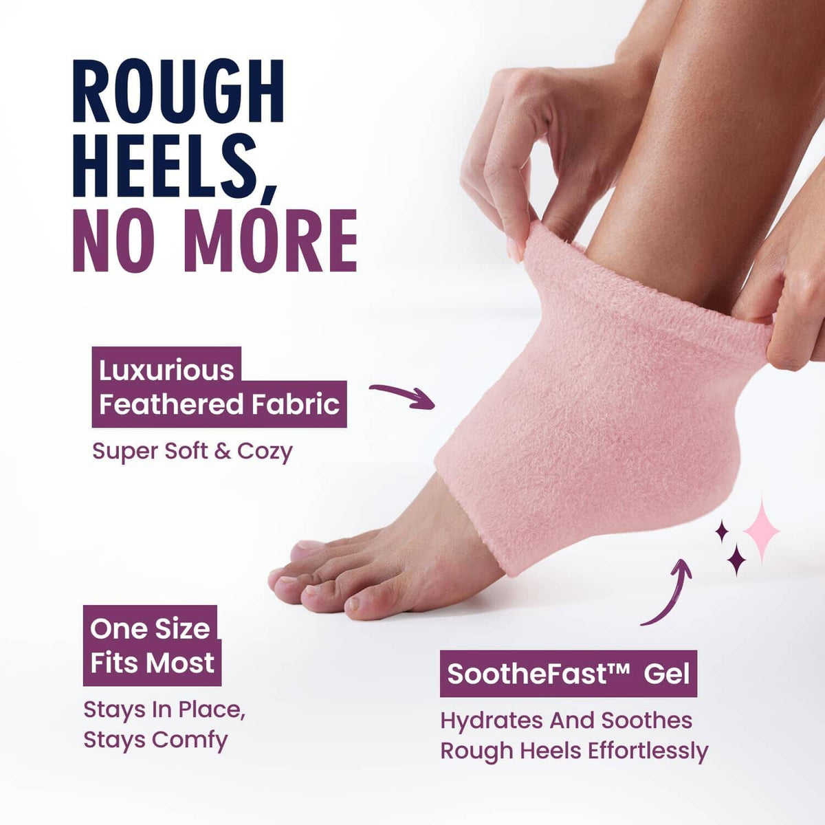 Dr. Frederick&#39;s Original Moisturizing Fuzzy Heel Socks - 2 Pairs - Cozy Gel-Lined Sleep Socks for Women &amp; Men - Soothes Dry, Cracked Feet - Heel Repair Dr. Frederick&#39;s Original 