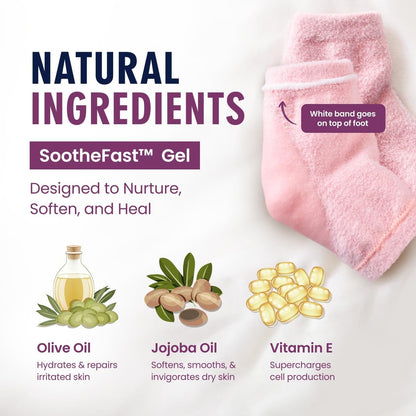 Dr. Frederick's Original Moisturizing Fuzzy Heel Socks - 2 Pairs - Cozy Gel-Lined Sleep Socks for Women & Men - Soothes Dry, Cracked Feet - Heel Repair Dr. Frederick's Original 