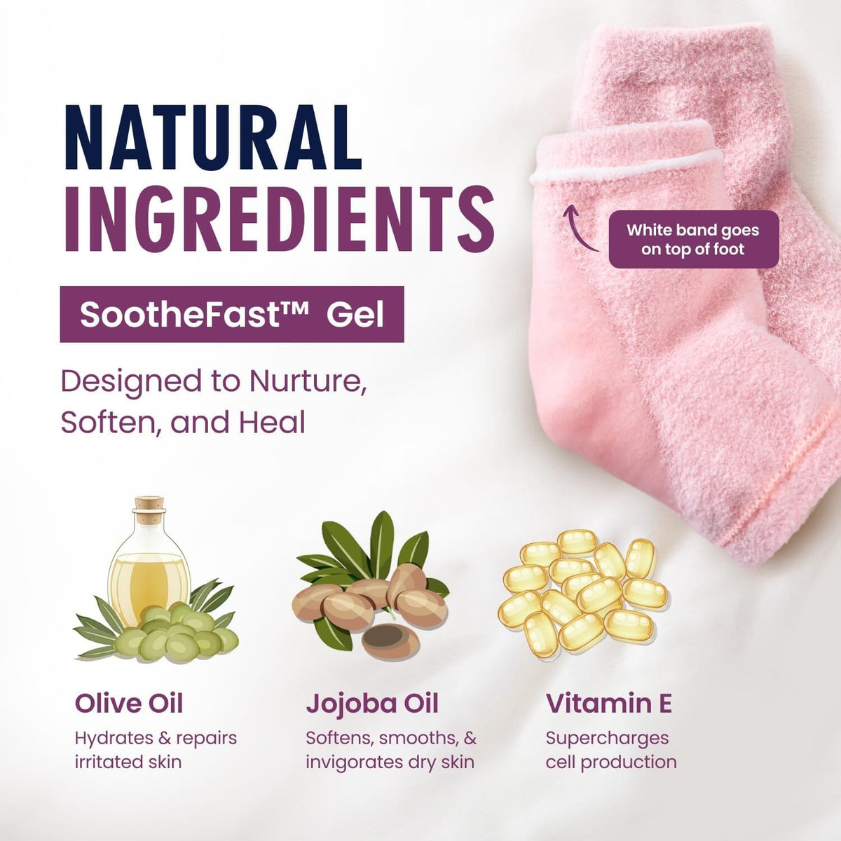 Dr. Frederick&#39;s Original Moisturizing Fuzzy Heel Socks - 2 Pairs - Cozy Gel-Lined Sleep Socks for Women &amp; Men - Soothes Dry, Cracked Feet - Heel Repair Dr. Frederick&#39;s Original 