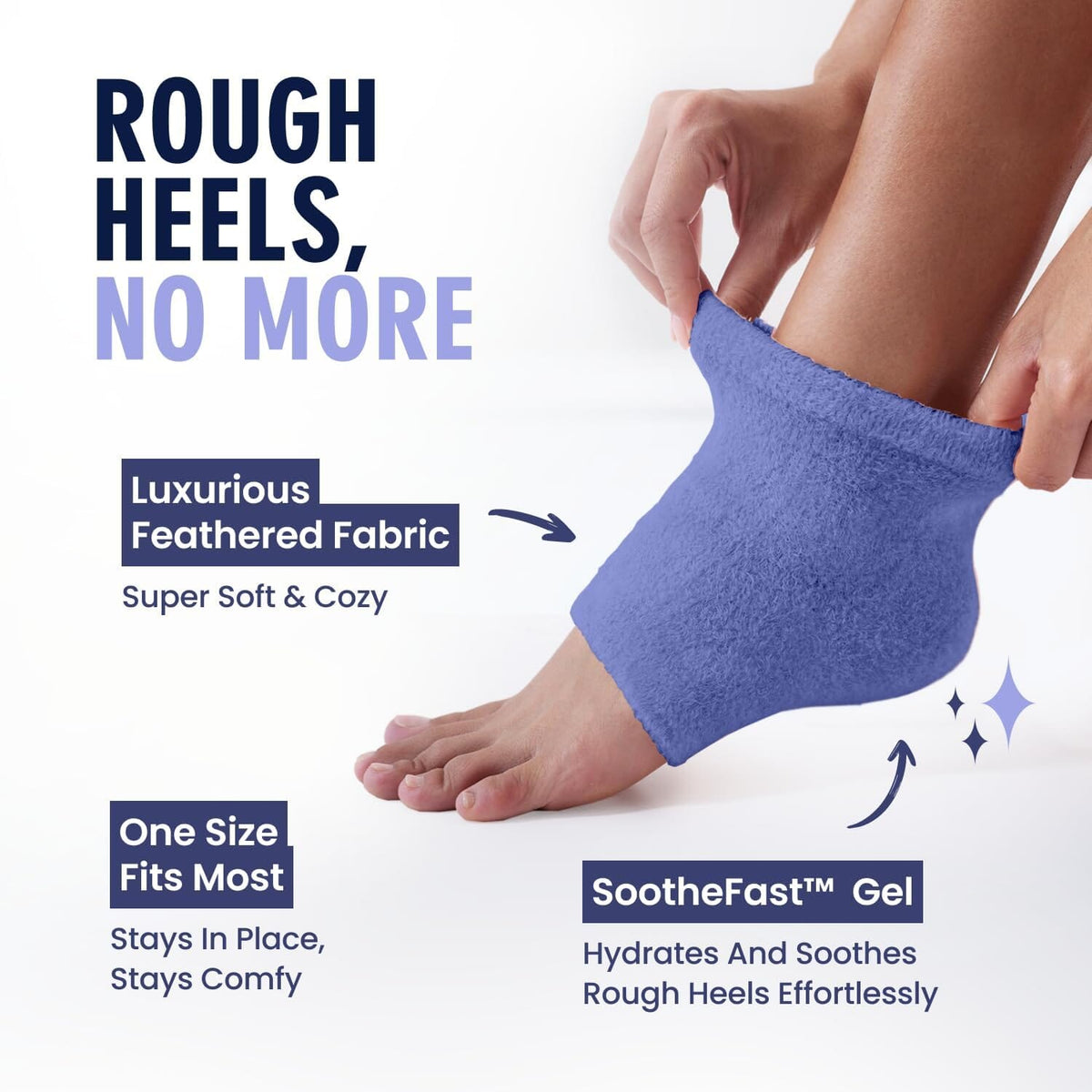 Dr. Frederick&#39;s Original Moisturizing Fuzzy Heel Socks - 2 Pairs - Cozy Gel-Lined Sleep Socks for Women &amp; Men - Soothes Dry, Cracked Feet - Heel Repair Dr. Frederick&#39;s Original 
