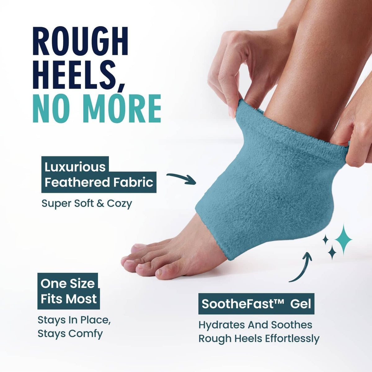 Dr. Frederick&#39;s Original Moisturizing Fuzzy Heel Socks - 2 Pairs - Cozy Gel-Lined Sleep Socks for Women &amp; Men - Soothes Dry, Cracked Feet - Heel Repair Dr. Frederick&#39;s Original 