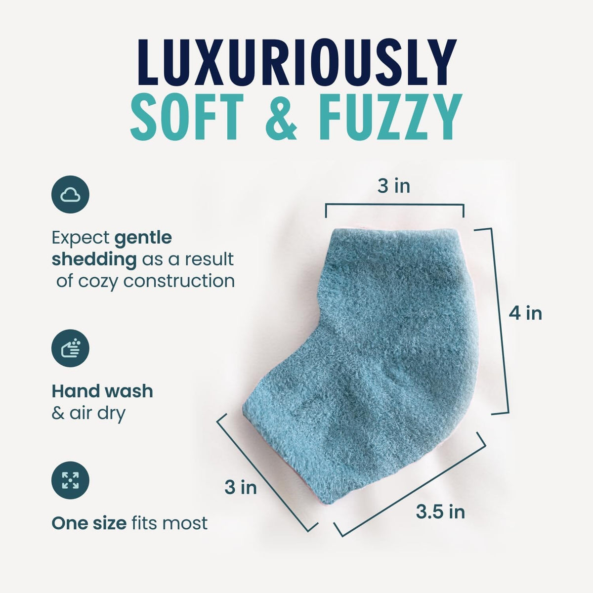 Dr. Frederick&#39;s Original Moisturizing Fuzzy Heel Socks - 2 Pairs - Cozy Gel-Lined Sleep Socks for Women &amp; Men - Soothes Dry, Cracked Feet - Heel Repair Dr. Frederick&#39;s Original 