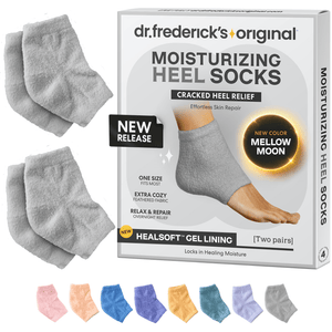 Fuzzy Moisturizing Heel Socks - SootheFast™ Gel - 2 Pairs Moisturizing Therapy Dr. Frederick's Original Mellow Moon 