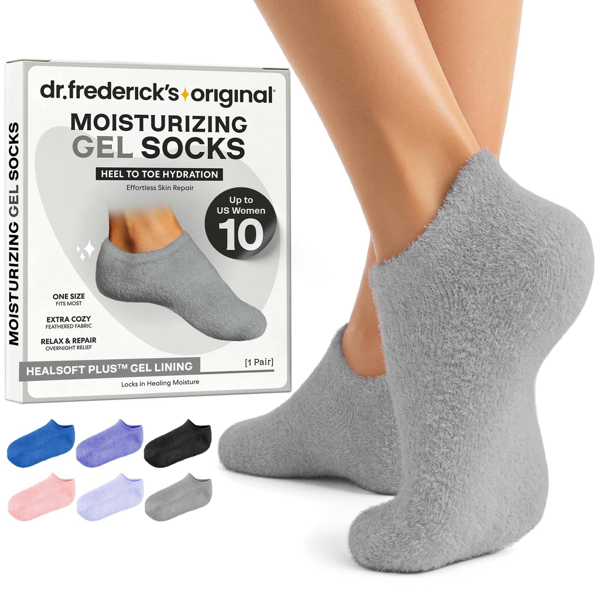 Moisturizing Gel Socks - HealSoft Plus™ - 1 Pair Moisturizing Therapy Dr. Frederick's Original Mellow Moon 