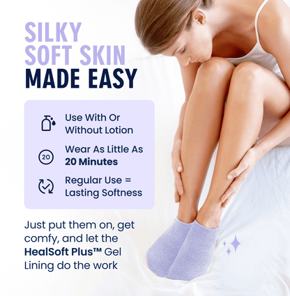 Dr. Frederick's Original Moisturizing Gel Socks for Men & Women -- Dry Feet & Cracked Heel Treatment -- Full Foot Gel Lining with Mango Butter, Shea Butter, Jojoba & Coconut Oil Moisturizing Therapy Dr. Frederick's Original 