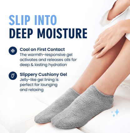 Dr. Frederick's Original Moisturizing Gel Socks for Men & Women -- Dry Feet & Cracked Heel Treatment -- Full Foot Gel Lining with Mango Butter, Shea Butter, Jojoba & Coconut Oil Moisturizing Therapy Dr. Frederick's Original 