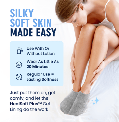 Dr. Frederick's Original Moisturizing Gel Socks for Men & Women -- Dry Feet & Cracked Heel Treatment -- Full Foot Gel Lining with Mango Butter, Shea Butter, Jojoba & Coconut Oil Moisturizing Therapy Dr. Frederick's Original 