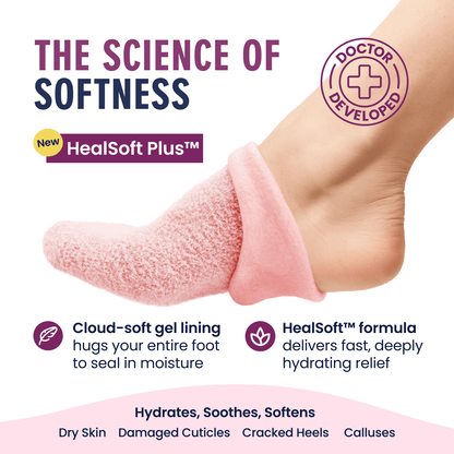 Dr. Frederick's Original Moisturizing Gel Socks for Men & Women -- Dry Feet & Cracked Heel Treatment -- Full Foot Gel Lining with Mango Butter, Shea Butter, Jojoba & Coconut Oil Moisturizing Therapy Dr. Frederick's Original 