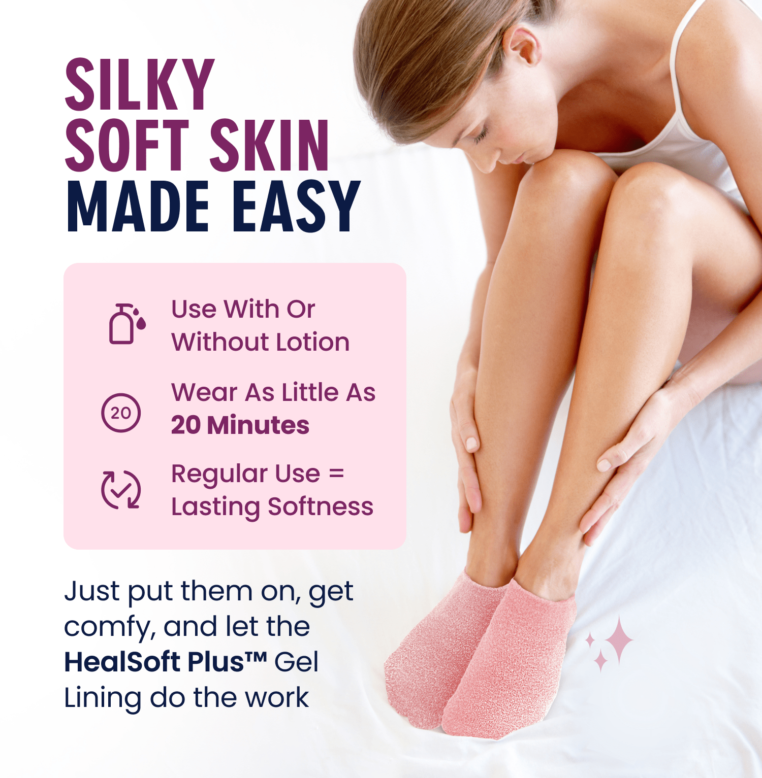 Dr. Frederick's Original Moisturizing Gel Socks for Men & Women -- Dry Feet & Cracked Heel Treatment -- Full Foot Gel Lining with Mango Butter, Shea Butter, Jojoba & Coconut Oil Moisturizing Therapy Dr. Frederick's Original 