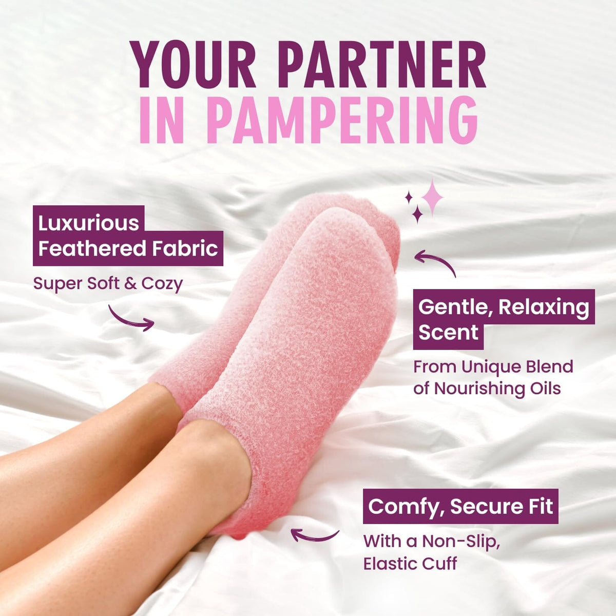 Dr. Frederick’s Original Moisturizing Gel Socks for Men &amp; Women – Dry Feet &amp; Cracked Heel Treatment – Full Foot Gel Lining with Mango Butter, Shea Butter, Jojoba &amp; Coconut Oil – Plush Pink Dr. Frederick&#39;s Original 