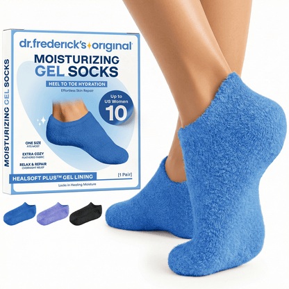 Moisturizing Gel Socks - HealSoft Plus™ - 1 Pair Moisturizing Therapy Dr. Frederick's Original Blue Haven 