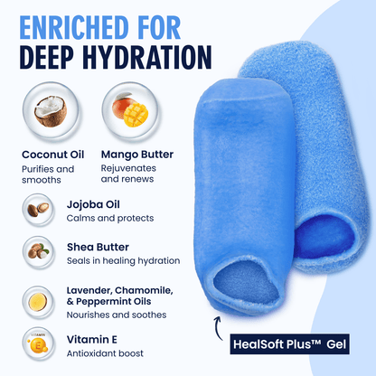 Moisturizing Gel Socks - HealSoft Plus™ - 1 Pair Moisturizing Therapy Dr. Frederick's Original 