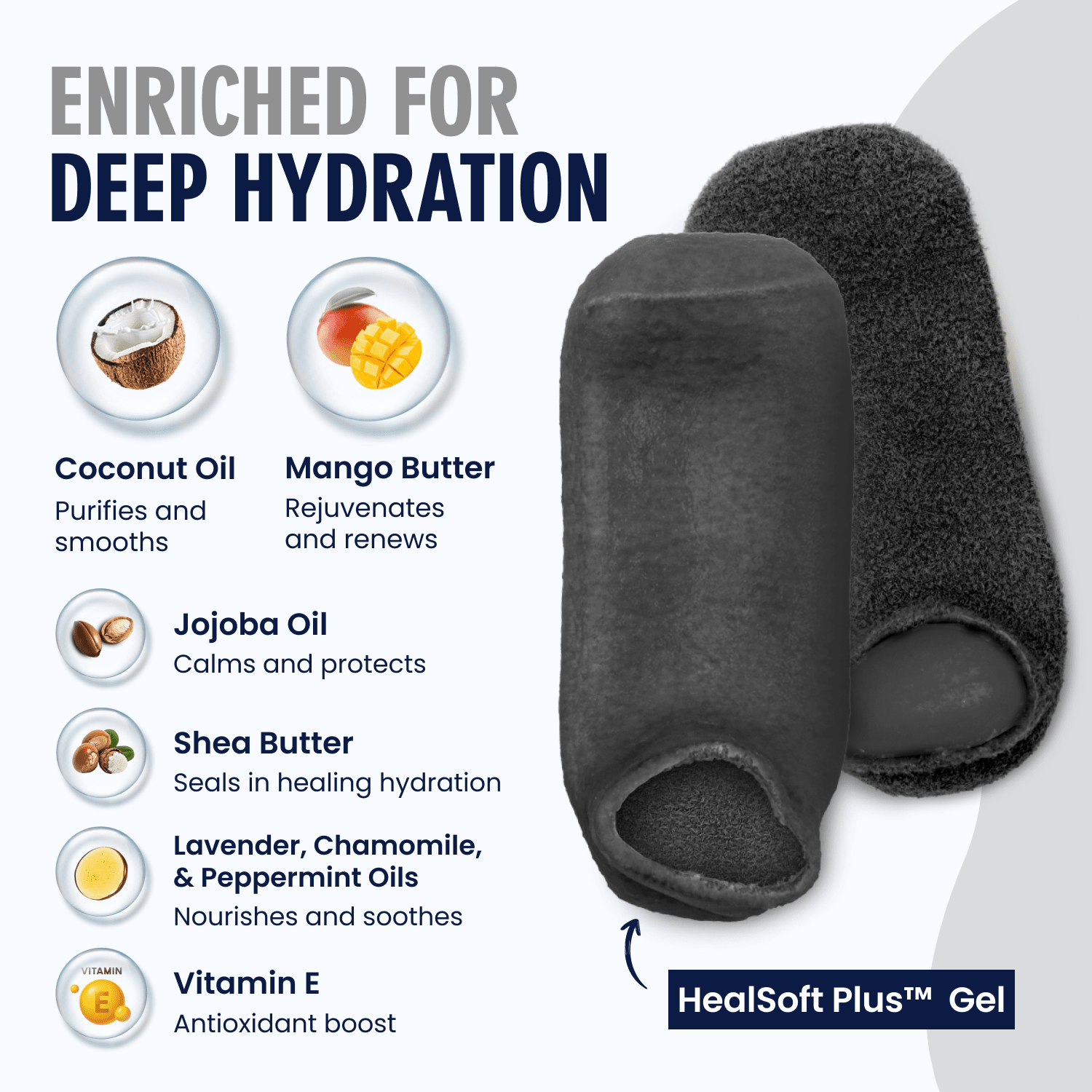 Moisturizing Gel Socks - HealSoft Plus™ - 1 Pair Moisturizing Therapy Dr. Frederick's Original 