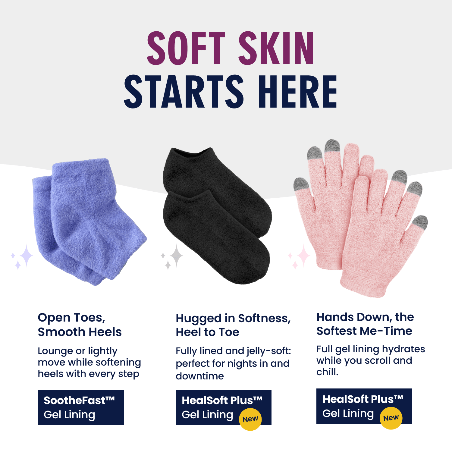 Moisturizing Gel Socks - HealSoft Plus™ - 1 Pair Moisturizing Therapy Dr. Frederick's Original 