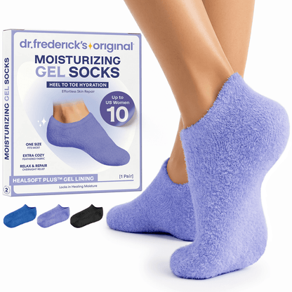 Moisturizing Gel Socks - HealSoft Plus™ - 1 Pair Moisturizing Therapy Dr. Frederick's Original Purple Paradise 
