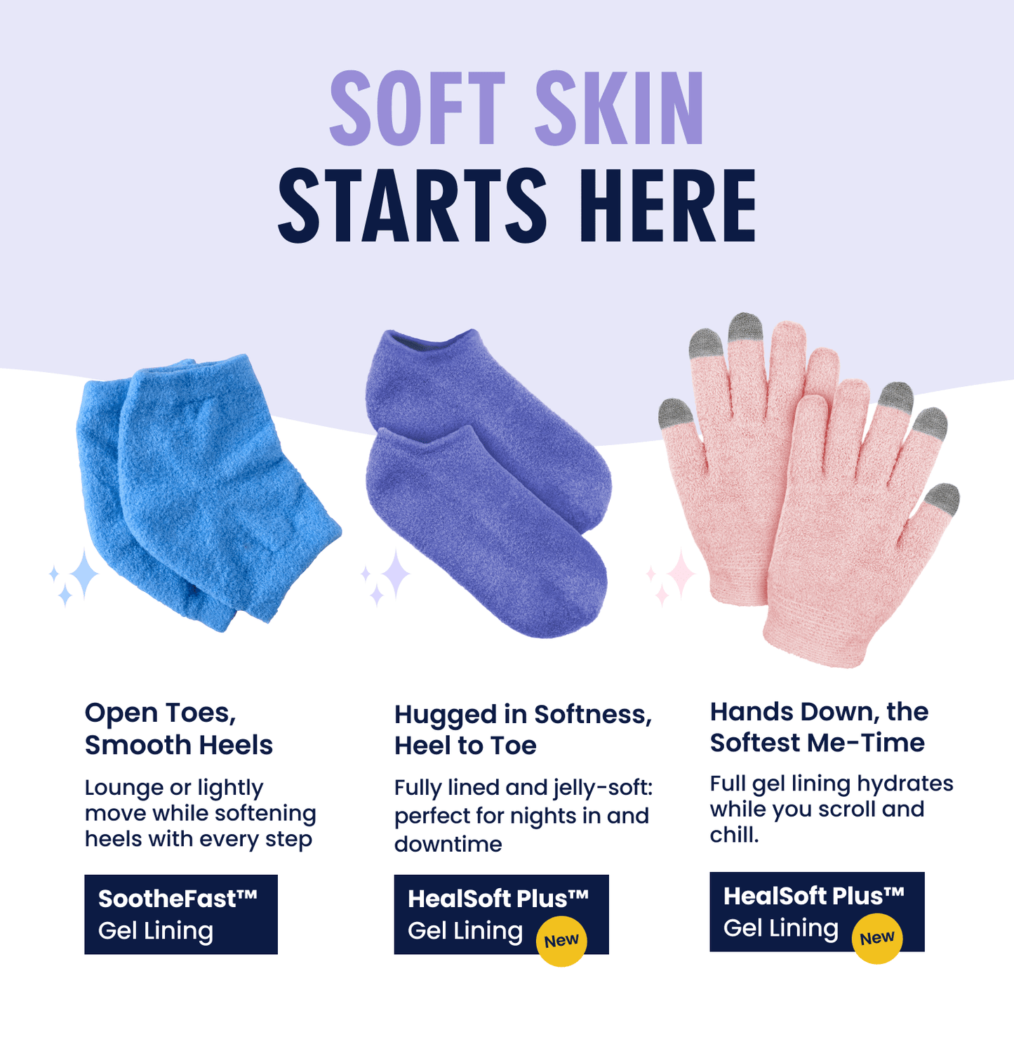 Moisturizing Gel Socks - HealSoft Plus™ - 1 Pair Moisturizing Therapy Dr. Frederick's Original 