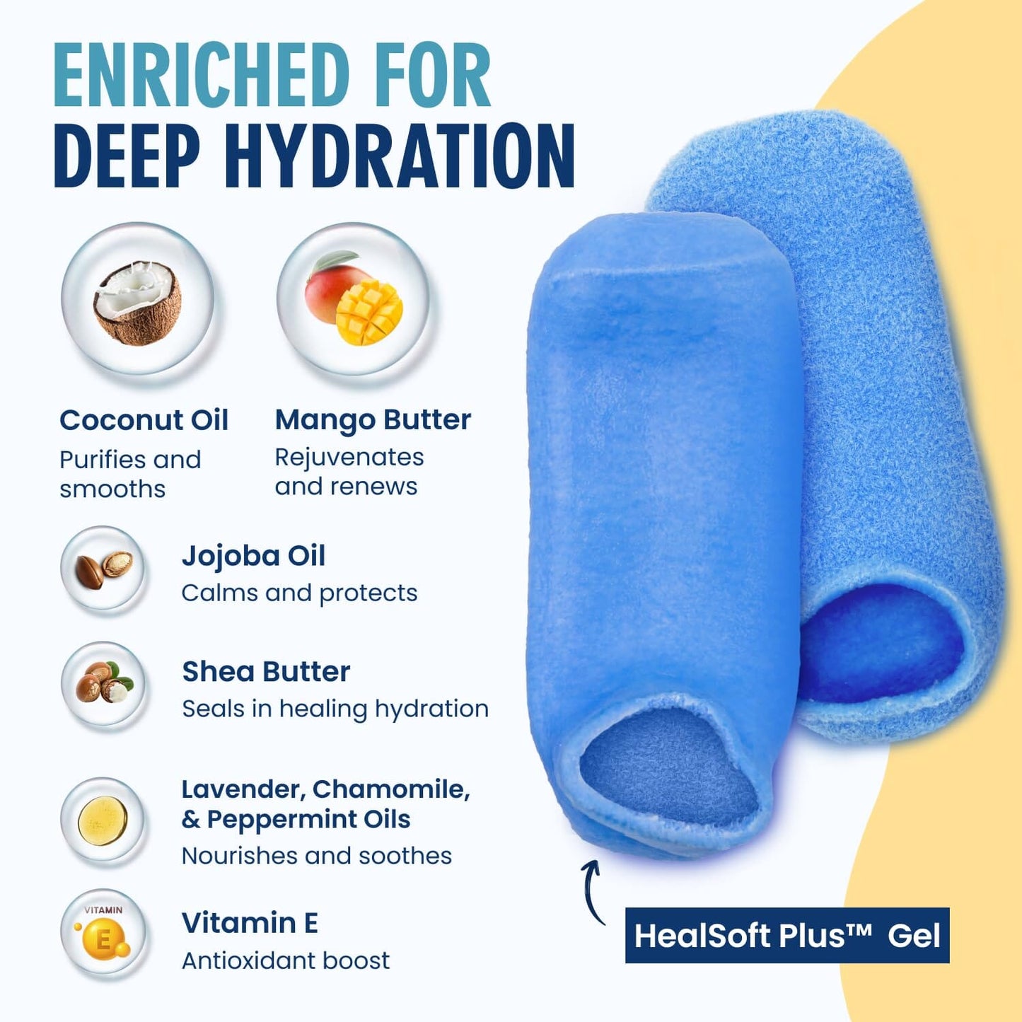 Moisturizing Gel Socks - HealSoft Plus™ - 1 Pair Moisturizing Therapy Dr. Frederick's Original 