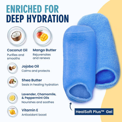 Moisturizing Gel Socks - HealSoft Plus™ - 1 Pair Moisturizing Therapy Dr. Frederick's Original 