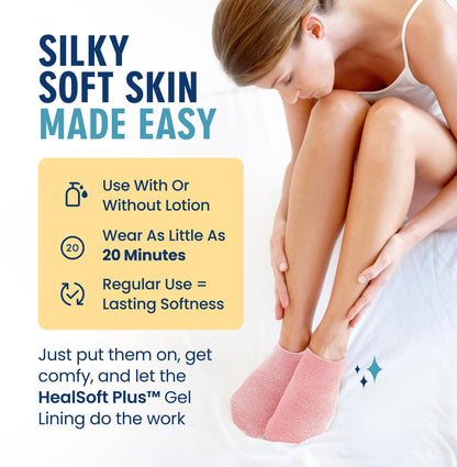 Moisturizing Gel Socks - HealSoft Plus™ - 1 Pair Moisturizing Therapy Dr. Frederick's Original 