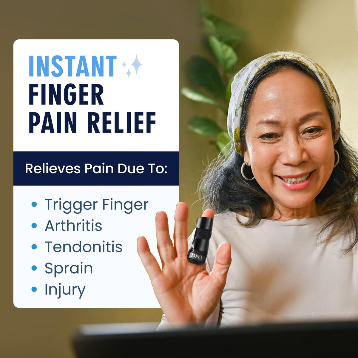 Dr. Frederick&#39;s Original Trigger Finger Splint - 2ct - Mallet Finger Splint - Finger Brace for Arthritis, Injury, Sprain - Fits Index, Middle, &amp; Ring Finger Pain Trigger Finger Dr. Frederick&#39;s Original 