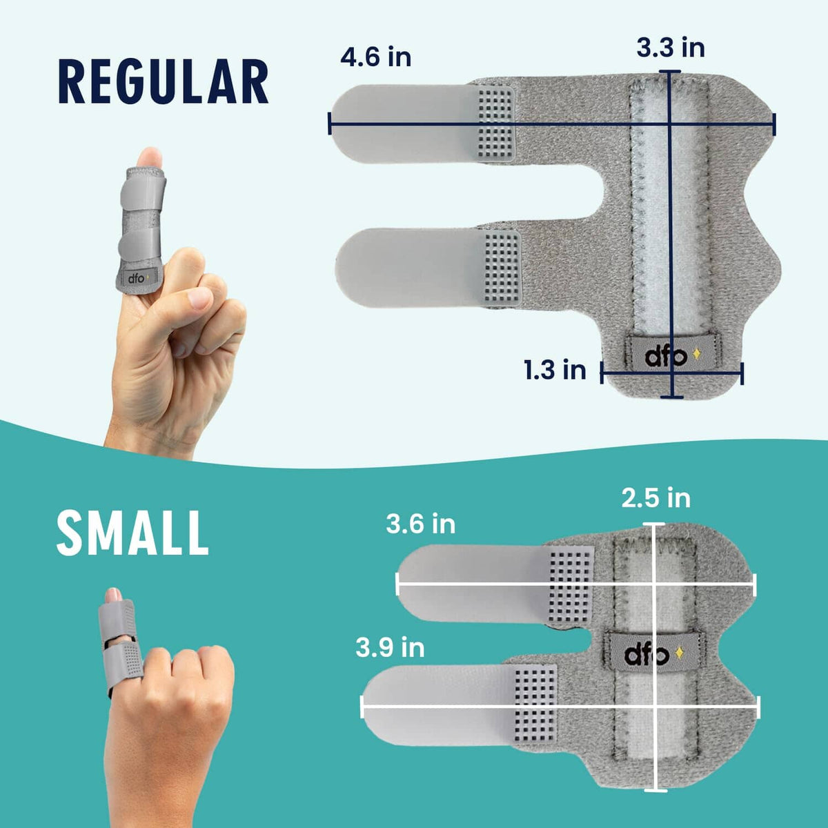 Dr. Frederick&#39;s Original Trigger Finger Splint - 2ct - Mallet Splint &amp; Brace for Arthritis, Injury, &amp; Sprain - Fits Index, Middle, Ring Fingers - Adjustable - All-Day Comfort - Doctor-Developed - Gray Dr. Frederick&#39;s Original 