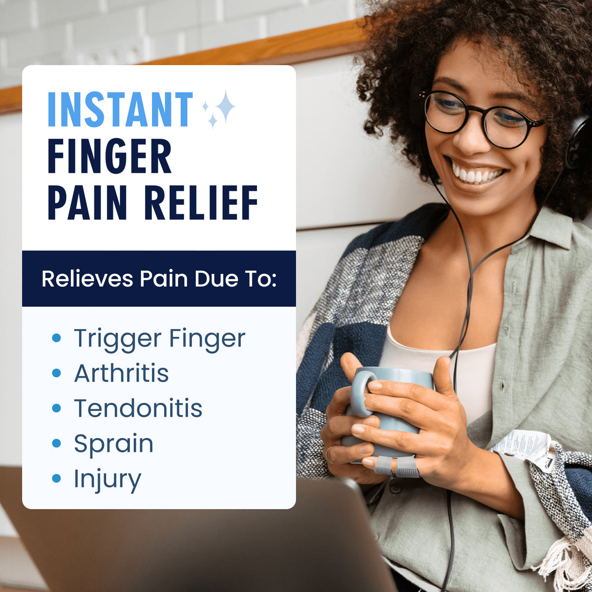 Dr. Frederick&#39;s Original Trigger Finger Splint - 2 ct - Mallet Splint &amp; Brace for Arthritis, Injury, &amp; Sprain - Fits Index, Middle, Pinky &amp; Ring Fingers - Adjustable - Doctor-Developed - Small - Gray Trigger Finger Dr. Frederick&#39;s Original 