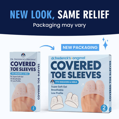 Dr. Frederick's Original All-Day Comfort Toe Sleeves - 4 ct - Gel Toe Caps with Metatarsal Pads for Pain Relief - Breathable Design for Men & Women Toe Care Dr. Frederick's Original 