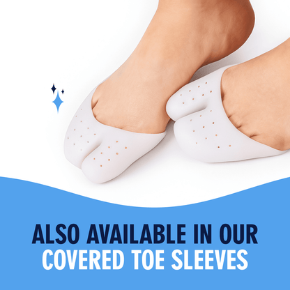 Dr. Frederick's Original Open Toe Sleeves | Half Toe Sleeve Metatarsal Pads | 4 Pieces | Ball of Foot Cushions | Great for Calluses and Blisters | for Men and Women | Perfect for High Heel Shoes Toe Care Dr. Frederick's Original 