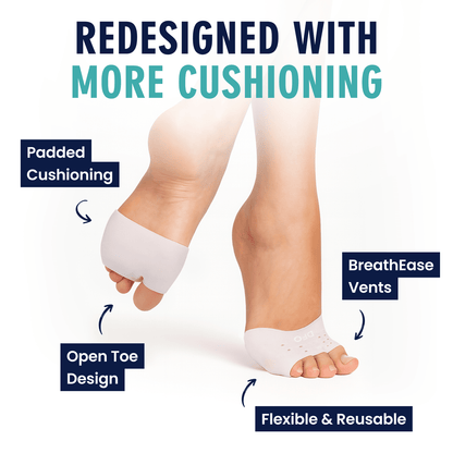 Dr. Frederick's Original Metatarsal Sleeves Plus - 50% More Cushioning - 4 Pieces - Metatarsal Pads for Women & Men Foot Inserts Dr. Frederick's Original 