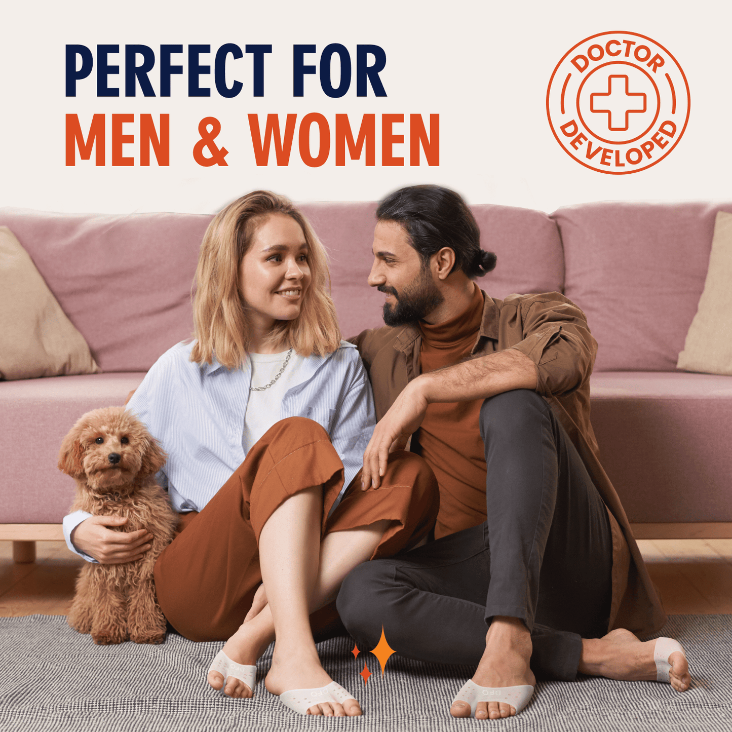 Dr. Frederick's Original Metatarsal Sleeves Plus - 50% More Cushioning - 4 Pieces - Metatarsal Pads for Women & Men Foot Inserts Dr. Frederick's Original 