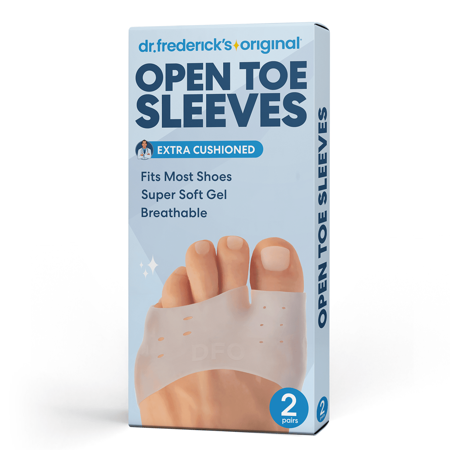Dr. Frederick's Original Metatarsal Sleeves Plus - 50% More Cushioning - 4 Pieces - Metatarsal Pads for Women & Men Foot Inserts Dr. Frederick's Original 