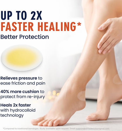 Dr. Frederick's Original SoftStick™ Better Blister™ Bandages - 24 ct - Extra Soft, Extra Stick - Grab-N-Go - Water Resistant Hydrocolloid Bandages for Blister Prevention - Variety Pack Foot Pain Dr. Frederick's Original 