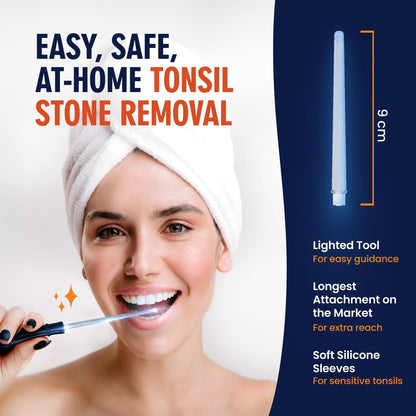 Dr. Frederick's Original Easy Tonsil Stone Remover Kit - Fast Painless Tonsillolith Removal Tool - Fight Bad Breath - Pick and Oral Irrigator - 8 Pieces Dental Care Dr. Frederick's Original 