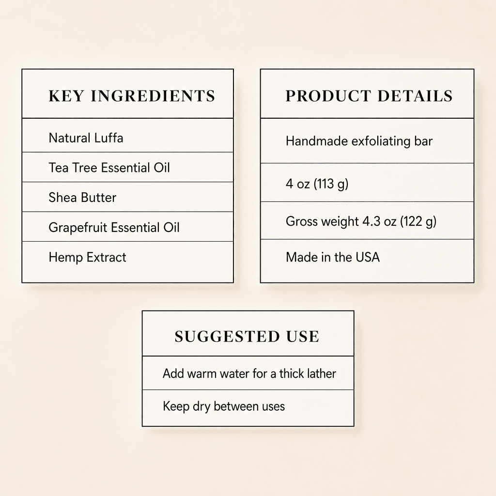 Exfoliating Luffa Bar Bath Dr. Frederick's Original 