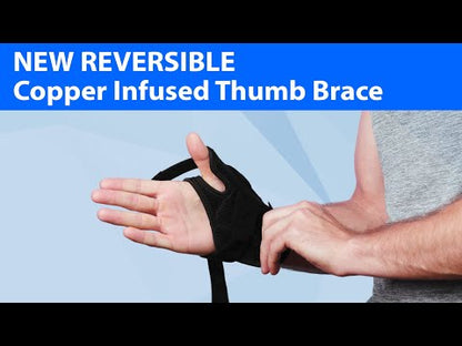 Dr. Frederick's Original Reversible Copper Infused Wrist Thumb Brace - 1 Brace - Spica Splint for De Quervain's Tendonitis, Arthritis, CMC, Pain Relief - Left or Right Hand - Fits Men and Women