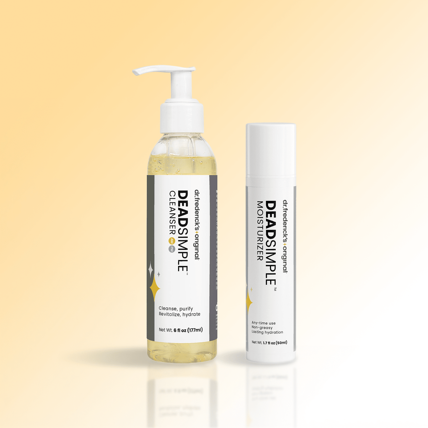 DeadSimple™ Cleanse + Hydrate Duo - Gentle Cleanser & Moisturizer Facial Care Fast Bundle 