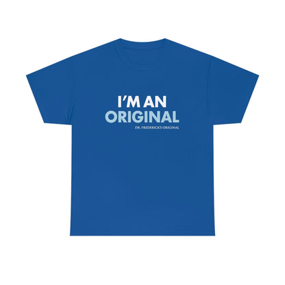 Dr. Frederick's Original Unisex Cotton Tee - "I'm An Original" T-Shirt Printify Royal L 